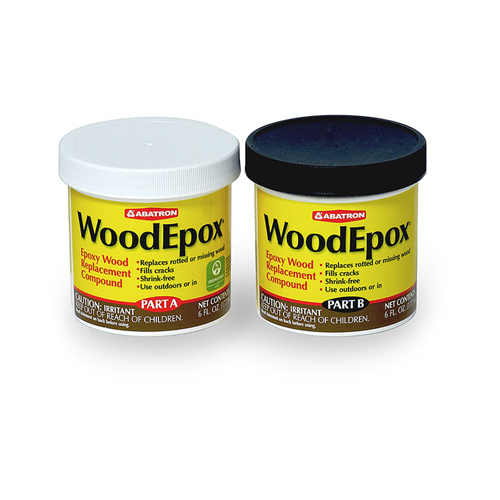 Abatron WEAB6OR WoodEpox Wood Restoration System, Paste, Slight Ammonia, Tan/White, 12 oz
