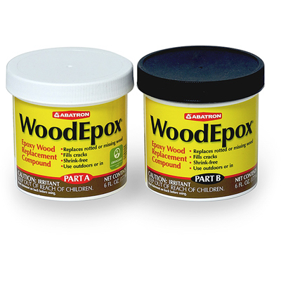 Abatron WEAB6OR WoodEpox Wood Restoration System, Paste, Slight Ammonia, Tan/White, 12 oz