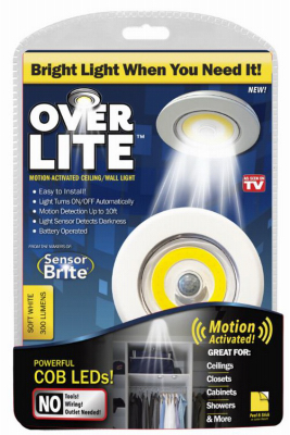 Over Lite OVL-CD6 Puck Light As Seen On TV White Battery Powered LED