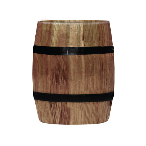 Whiskey Barrel Cup, 18/8 Stainless Steel, Oak Wood Grain, Powder-Coated