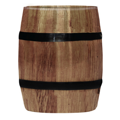 ORCA BAR12OWG Whiskey Barrel Cup, 18/8 Stainless Steel, Oak Wood Grain, Powder-Coated