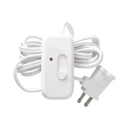 Lutron TT-300NLH-WH Credenza Tabletop Lamp Dimmer with Locator Light, 120 V, 300 W, Halogen, Incandescent Lamp White