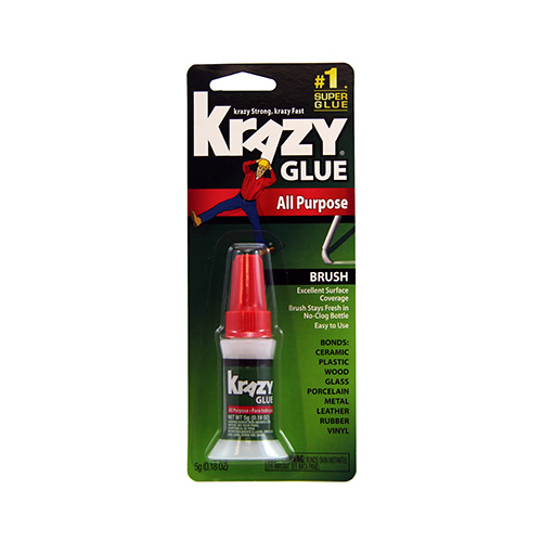 Krazy Glue KG92548R All Purpose Brush On Super Strength Cyanoacrylate 0.18 oz White