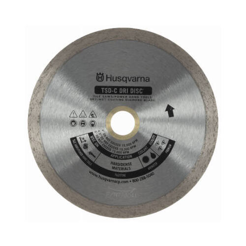 Husqvarna 542761258 Continuous Rim Diamond Saw Blade Tacti-Cut Dri Disc 4-1/2" D X 7/8"