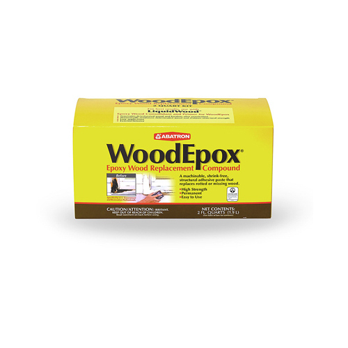 Abatron WE2QKR WoodEpox Wood Restoration System, Paste, Slight Ammonia, Tan/White, 2 qt