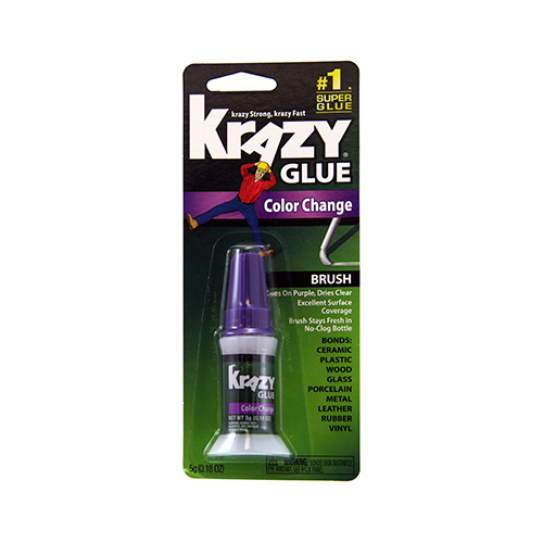 Krazy Glue KG98848R Glue Color Change Brush High Strength 5 gm Purple