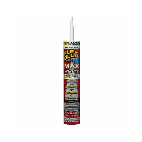 FLEX SEAL Family of Products GFSMAXWHT28 Adhesive FLEX GLUE MAX Extra Strength Rubber 28 oz White