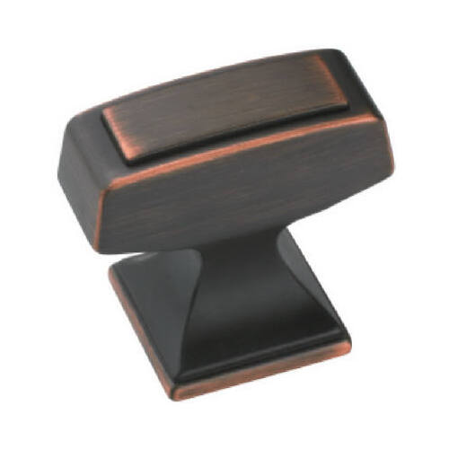 Furniture Knob Mulholland Square 1-1/4" D 1-1/8" Oil Rubbed Bronze Oil Rubbed Bronze