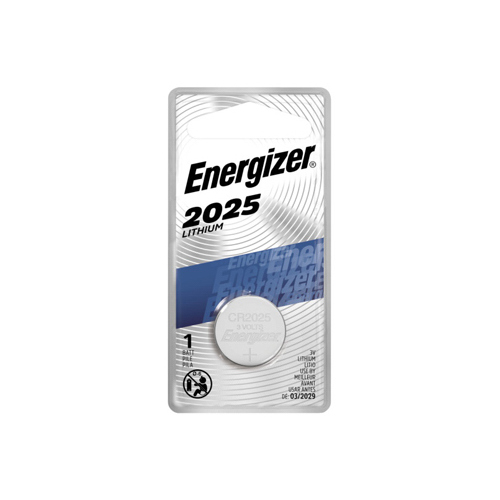 Energizer ECR2025BP Coin Cell Battery, 3 V Battery, 170 mAh, CR2025 Battery, Lithium, Manganese Dioxide