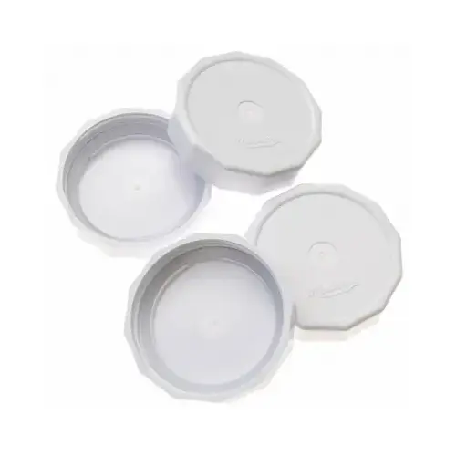 Canning Jar Plastic Lids, Wide Mouth   pack of 4 White