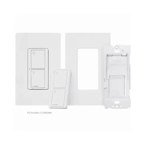 Lutron P-PKG1WS-WH Switch Caseta 5 amps 3-Way Smart-Enabled White White