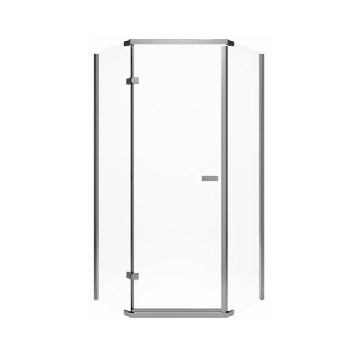 Shower Door 71-7/8" H X 35-7/8" W Stainless Steel Frameless Stainless Steel