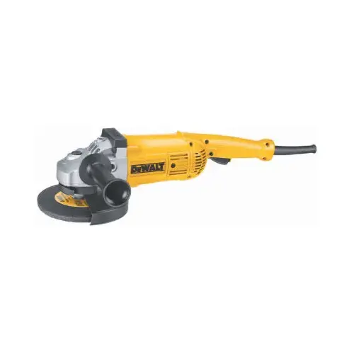 Angle Grinder, 15 A, 5/8-11 Spindle, 7 in Dia Wheel, 8500 rpm Speed Black/Yellow