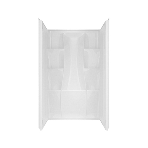 Classic 400 34 in. x 48 in. x 74 in. Direct-to-Stud Alcove Surround in White