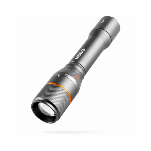 DAVINCI Handheld Flashlight, 2000 mAh, Lithium-Ion Battery, LED Lamp, 2000 Lumens Black