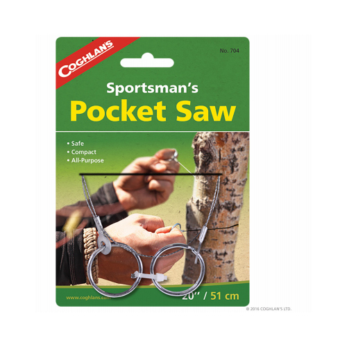 Coghlan's 704 Camp Saw Sportsman's Pocket Saw Silver 6.5" H X 1/2" W X 20" L Silver