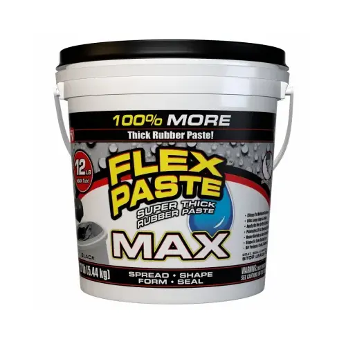 FLEX PASTE PFSMAXBLK01 Rubber Coating Flex Paste MAX Black 12 lb Black