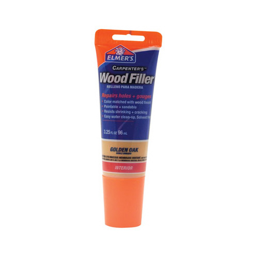 Elmers E861 Wood Filler, Paste, Mild Acrylic, Golden Oak, 3.25 oz Tube