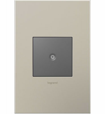 Legrand ASPU1532M4 Switch Adorne 15 amps Push Button Magnesium Magnesium