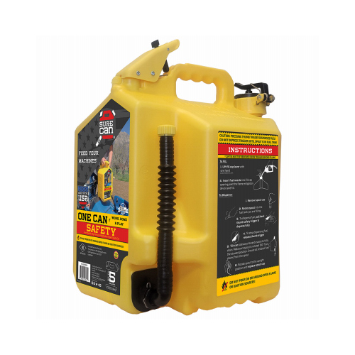 Safety Can, 5 gal, HDPE, Yellow