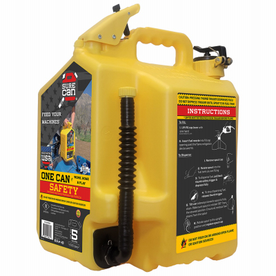 SureCan SUR5SFD2 Safety Can, 5 gal, HDPE, Yellow