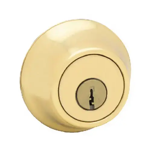 660 Polished Brass Single-Cylinder Deadbolt - pack of 3