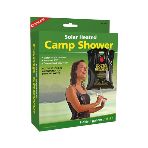 Camp Shower, 5 gal Capacity, PVC, Black