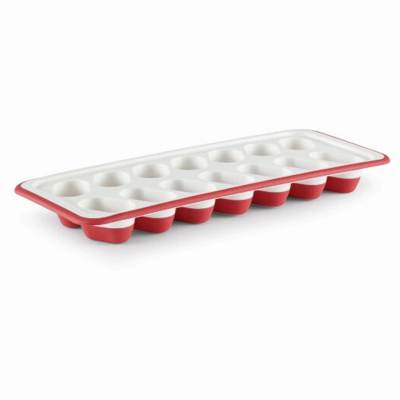 Rubbermaid 2122588 Ice Tray 4.93" W X 12.12" L Red/White Plastic/Silicone Red/White