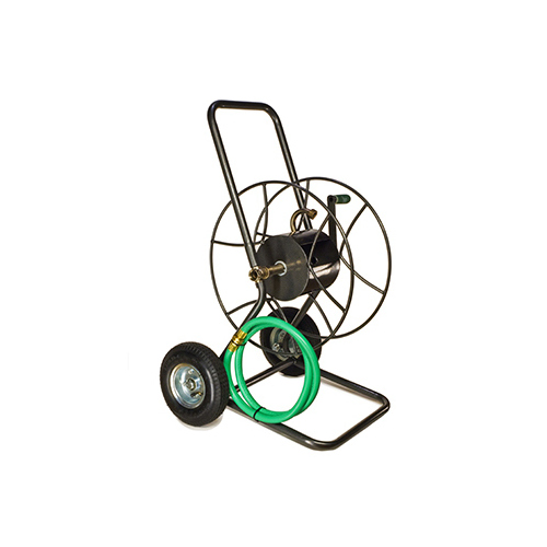 Hose Reel Cart 175 ft. Silver Wheeled Silver