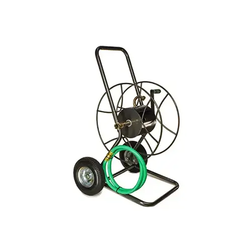Yard Butler HT-2EZ Hose Reel Cart 175 ft. Silver Wheeled Silver