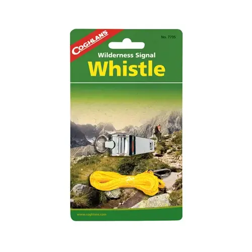 Coghlan's 7735 Whistle Wilderness Signal Silver 6.750" H X 4.000" W X 0.875" L Silver