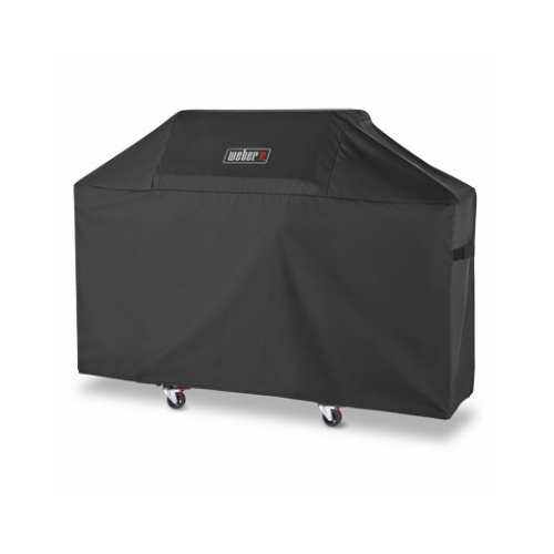 Weber 7757 Grill Cover, 44-1/2 in W, 25 in D, 58 in H, Polyester, Black
