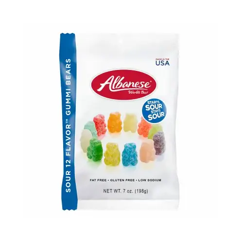 Sour Gummie Candy Assorted 7 oz - pack of 12