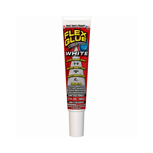 Flex Seal GFSTANR06 Flex Glue, White, 6 oz Tube