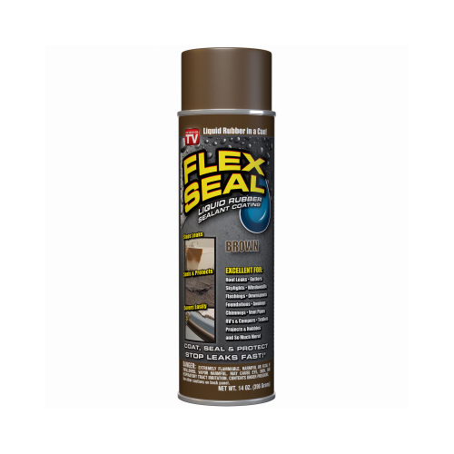 Flex Seal FSBRNR20 Rubber Sealant, Brown, 14 oz, Can