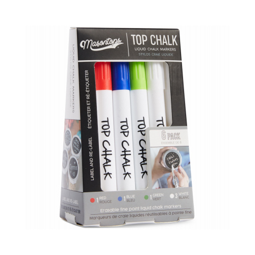 Masontops TC6 Erasable Liquid Chalk Markers Top Chalk
