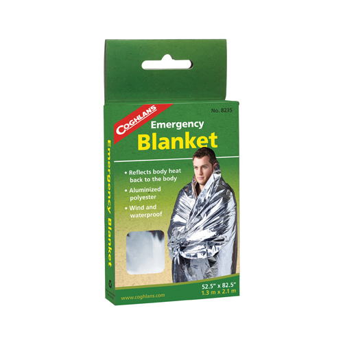 Coghlan's 8235 Survival Blanket Silver 6.000" H X 52-1/2" W X 82-1/2" L Silver