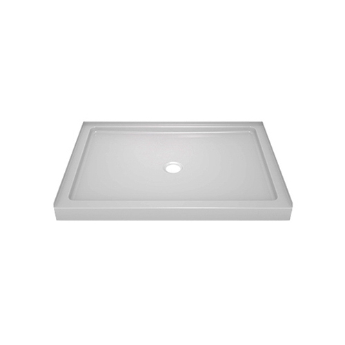 Classic 400 34 in. x 48 in. Single Threshold Alcove Shower Base in High Gloss White