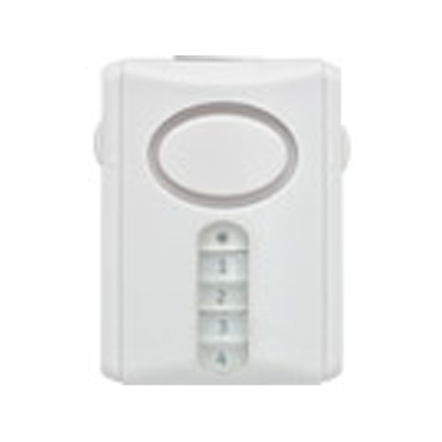 Alarm with Key Pad Keypad Controlled Door Alarm Battery 120 dB 1.5 cm Carded White