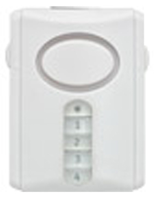 GE 45117 Alarm with Key Pad Keypad Controlled Door Alarm Battery 120 dB 1.5 cm Carded White