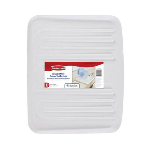 Rubbermaid 1182-MA-WHT Drain Board, 18 in L, 14.7 in W, 1.3 in H, Plastic, White