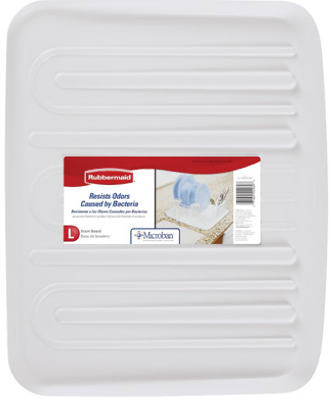 Rubbermaid 1182-MA-WHT Drain Board, 18 in L, 14.7 in W, 1.3 in H, Plastic, White