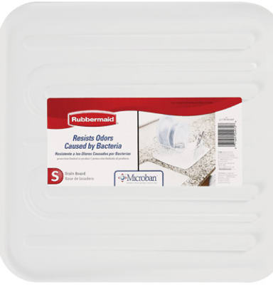 Rubbermaid 1180-MA-WHT Drain Board, 15.38 in L, 14.38 in W, 1.3 in H, Plastic, White