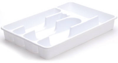 Rubbermaid 2919-RD WHT Cutlery Tray 1.75" H X 9" W X 13.5" D Plastic White