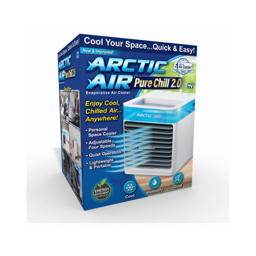 Arctic Air AAPC-MC4 AAU-MC4 Portable Evaporative Cooler, 1 gal Tank, 3-Speed, 120 V, 1.5 A, Blue/White