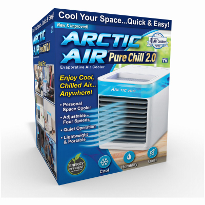 Arctic Air AAPC-MC4 AAU-MC4 Portable Evaporative Cooler, 1 gal Tank, 3-Speed, 120 V, 1.5 A, Blue/White