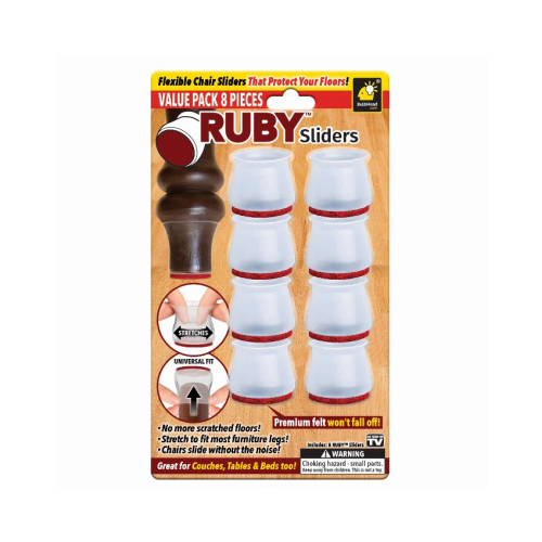 Ruby Slider, Rubber, Clear/Red, Felt/Rubber