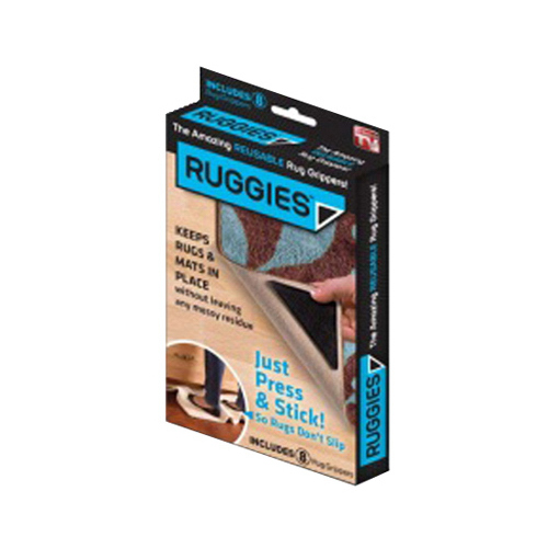 Ruggies RU011132 Rug Grippers As Seen On TV Polyurethane/Polyester/Paper Black