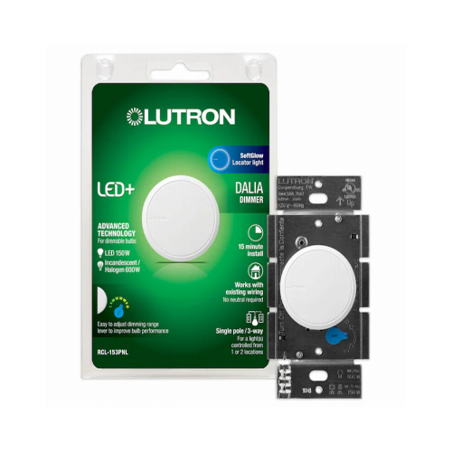 Dimmer Switch Dalia Single Pole 3-Way White White