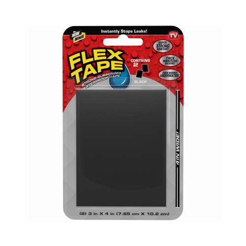 Flex Seal TFSBLKMINI-8 Flex Tape, 5 ft L, 4 in W, Black